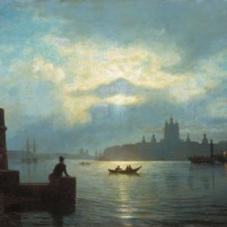 Moonlit Night on the Neva River